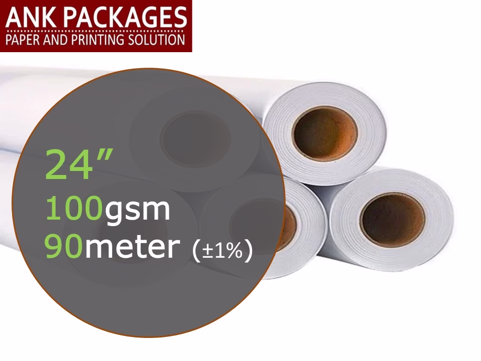 24-inches Plotter Paper Roll 100 gsm 90 meter